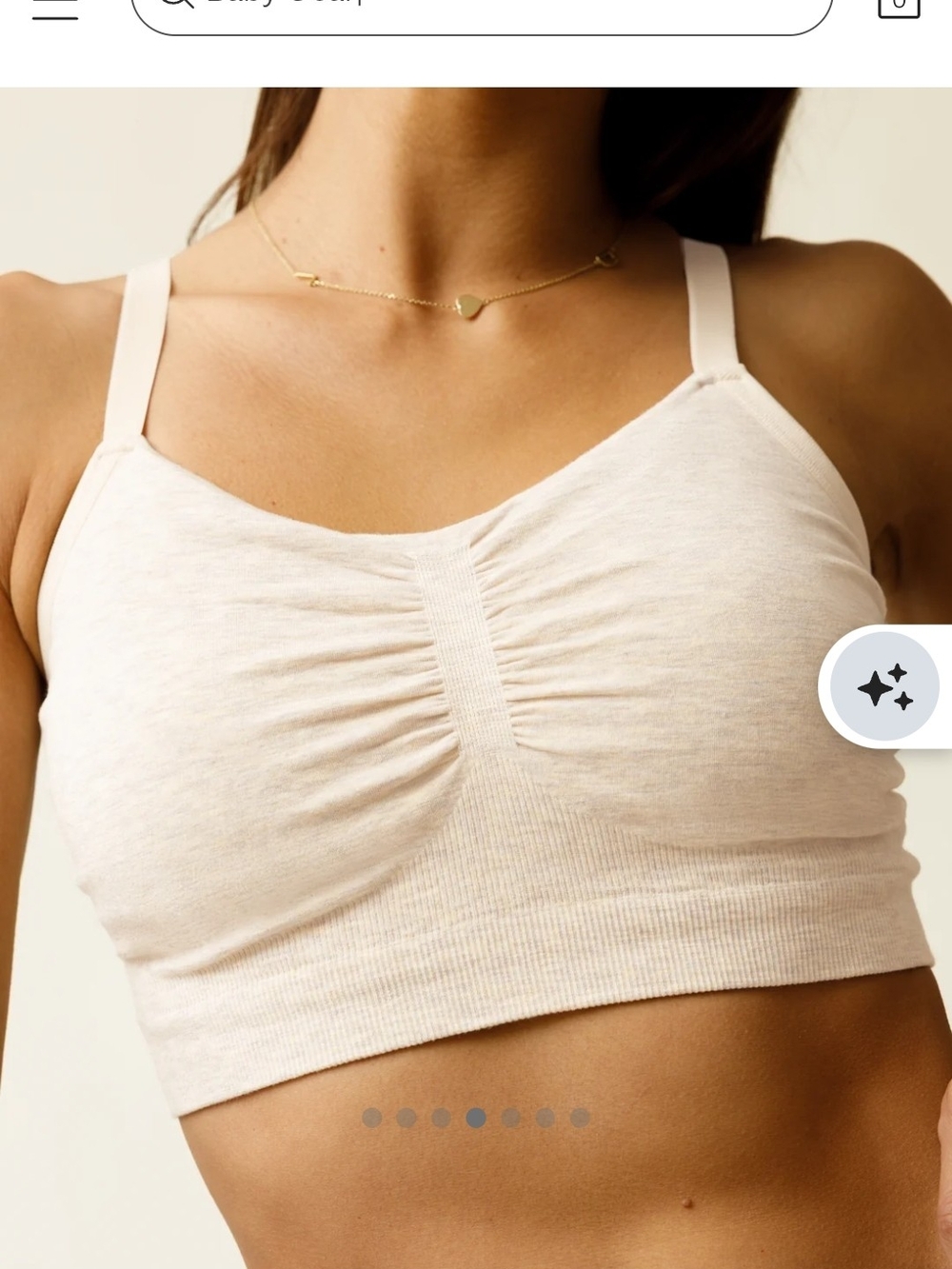 Sublime® Bamboo Hands-Free Pumping Lounge & Sleep Bra Oatmeal Heather